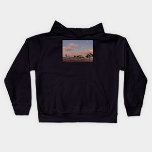 Sunrise, moon set Kids Hoodie